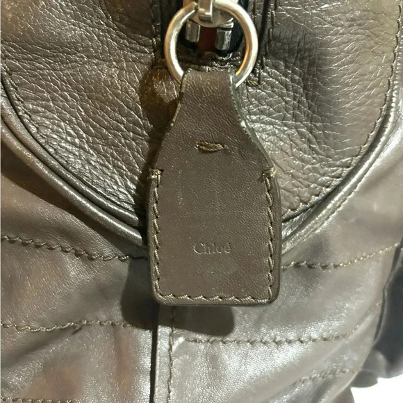 Chloe dark gray leather shoulder handbag - Picture 12 of 13